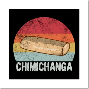 Retro Chimichanga Lovers Gift Posters and Art